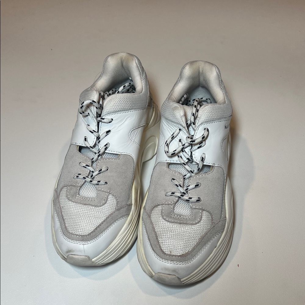 Naked Wolfe White & Gray Chunky Sneakers Size 7.5